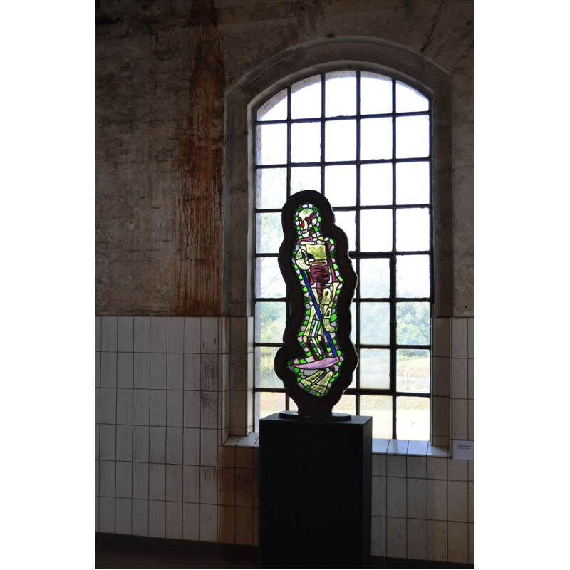 Sculpture vintage mosaïque de verre par Bjørn Nørgaard