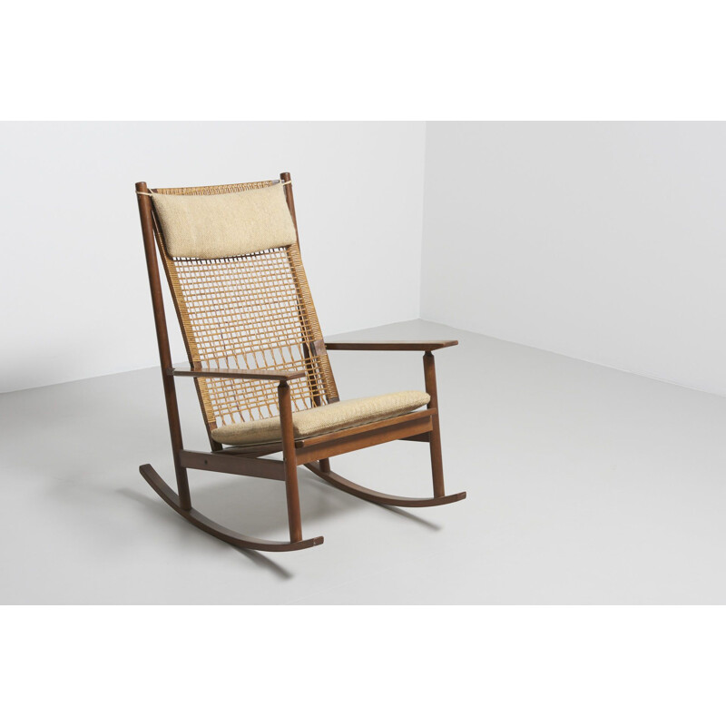 Vintage rocking chair for Juul Kristensen in teakwood 1950