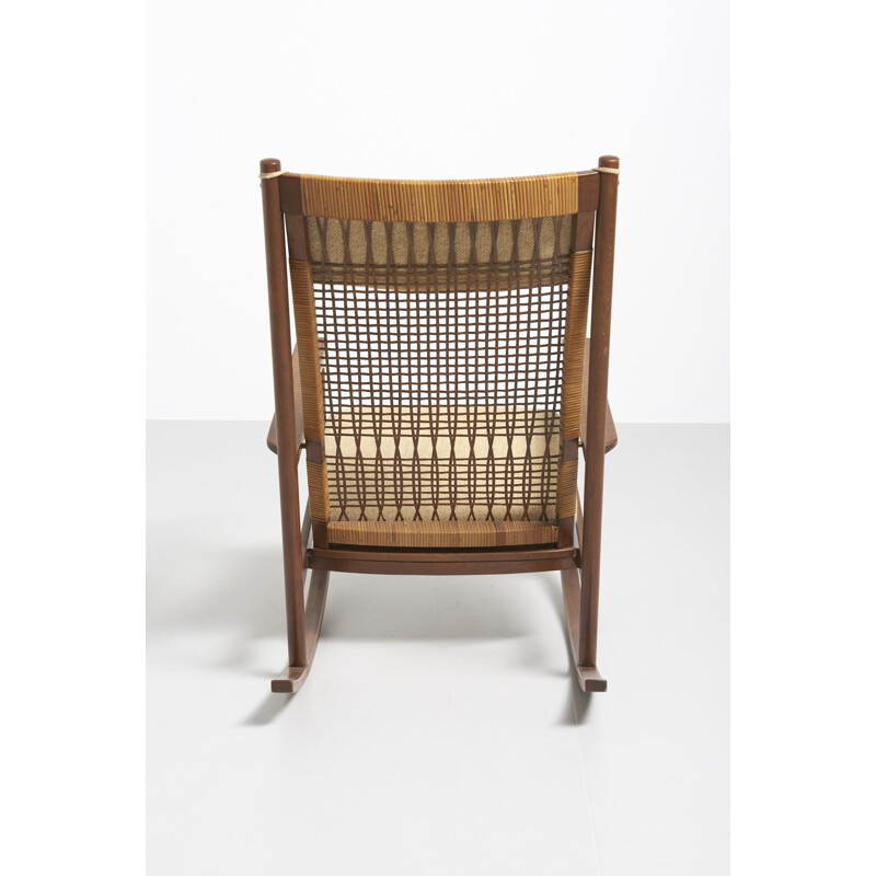 Fauteuil à bascule vintage pour Juul Kristensen en teck 1950