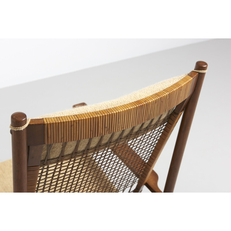 Vintage rocking chair for Juul Kristensen in teakwood 1950