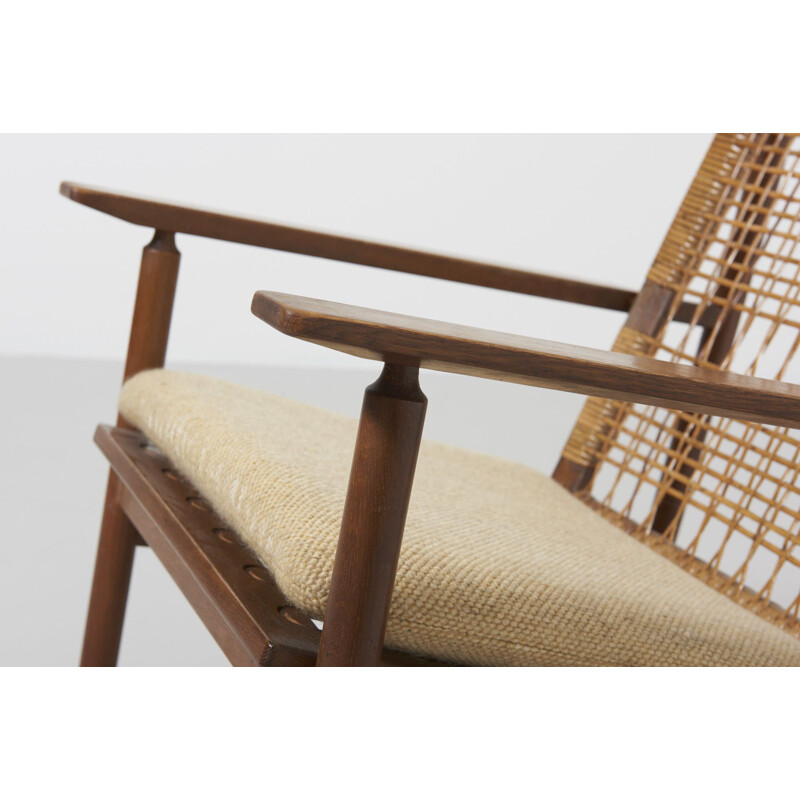Vintage rocking chair for Juul Kristensen in teakwood 1950