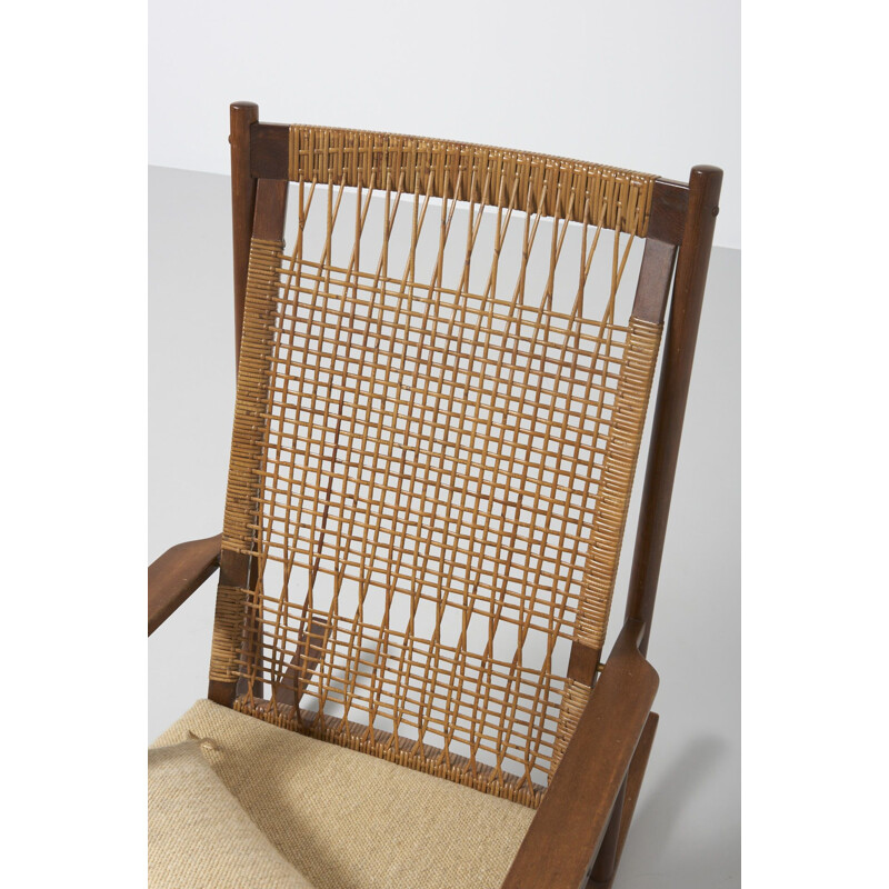 Vintage rocking chair for Juul Kristensen in teakwood 1950