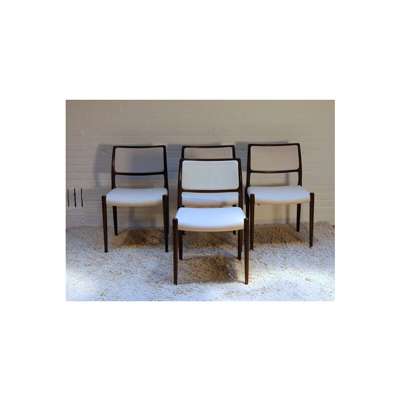 4 dining chairs, Niels MOLLER - 1960s