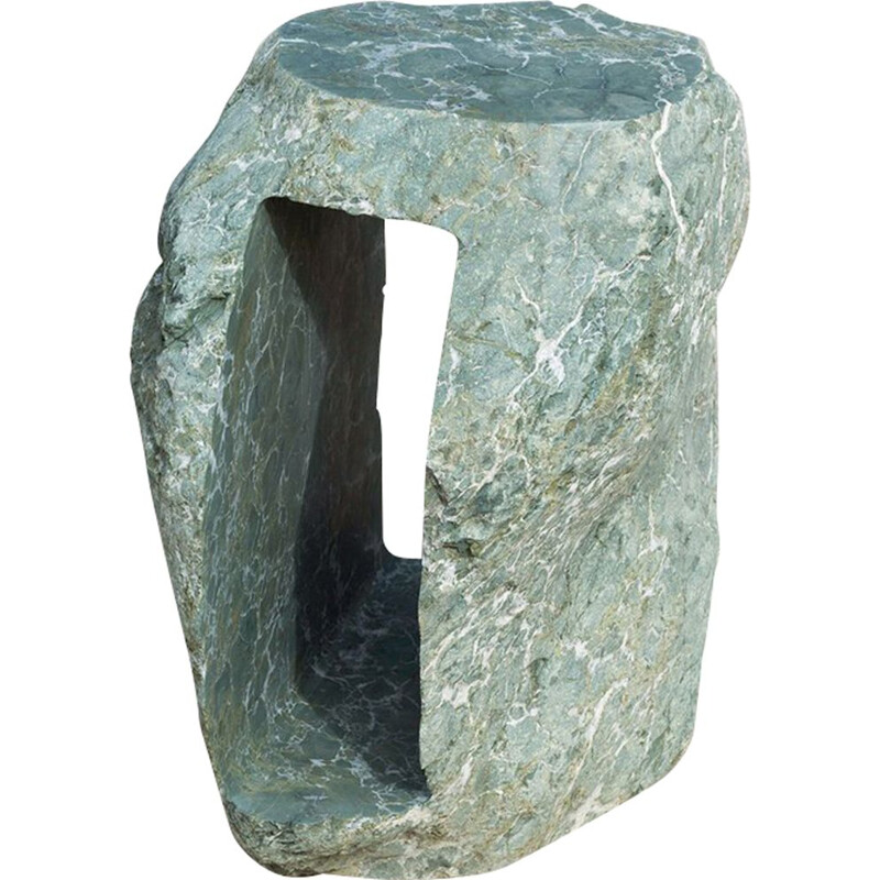 Vintage side table in green stone by Rooms 2018