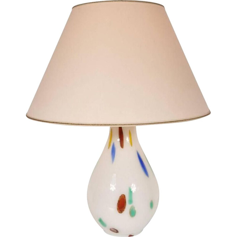 Lámpara de mesa de cristal de Murano de Dino Martens y Aureliano Toso, 1960