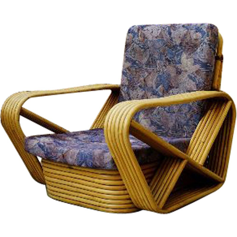 Vintage rattan pretzel chair