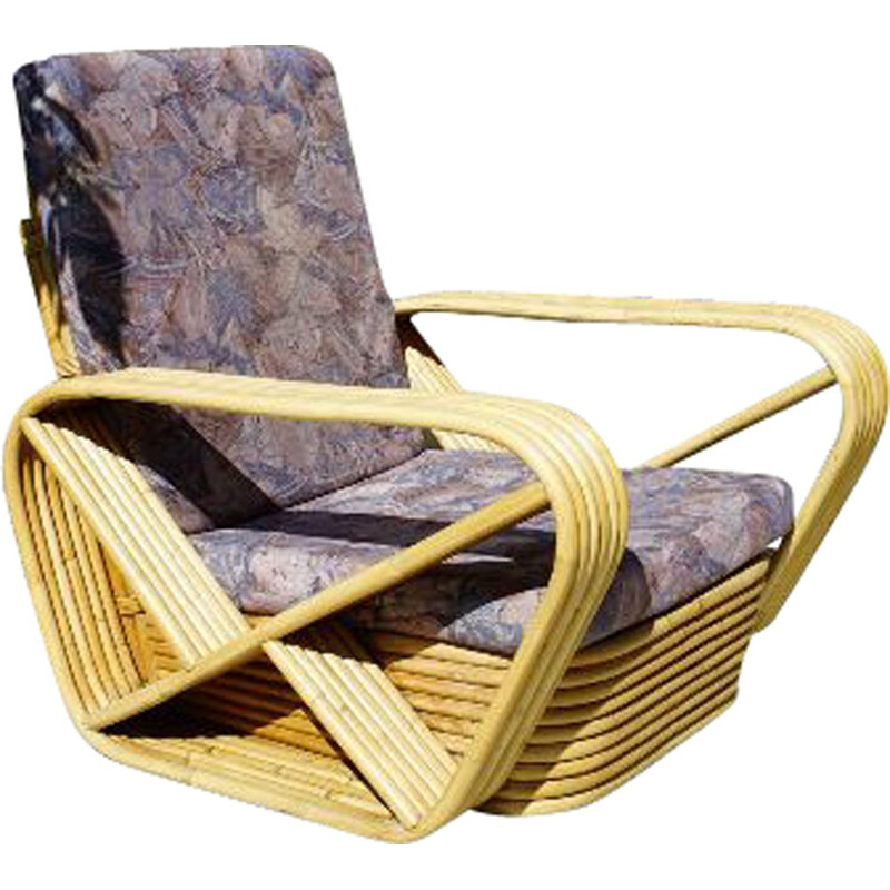 Vintage lounge rattan pretzel chair