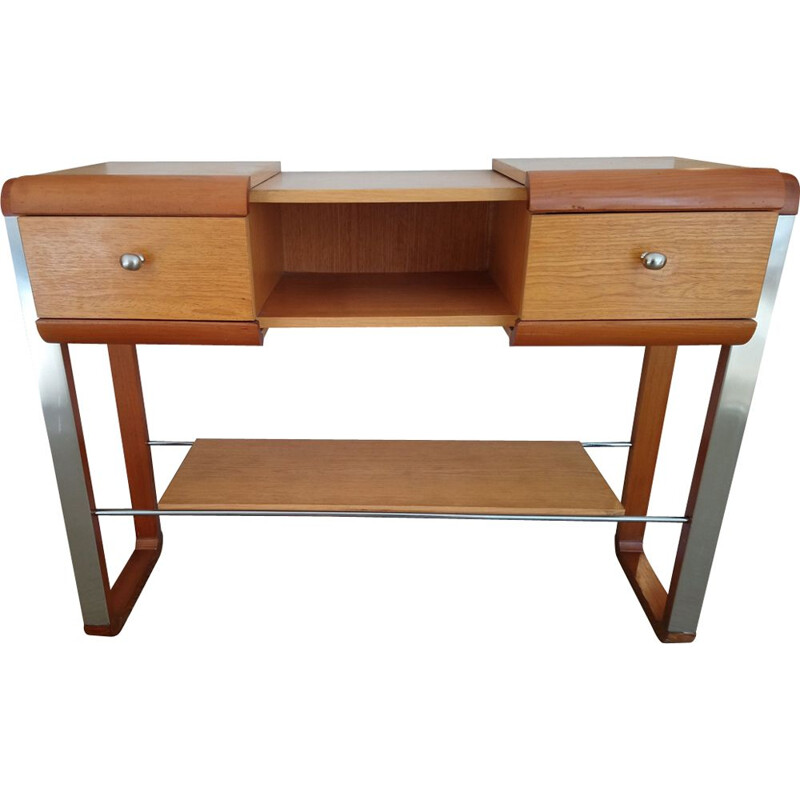 Vintage wood and metal 1970 console