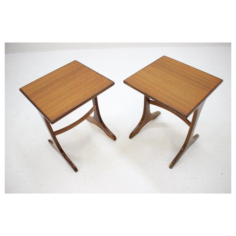 Paire de tables vintage G-Plan Victor Wilkins Danemark