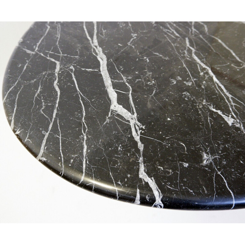 Vintage table in black marble attributed to Carlo Scarpa