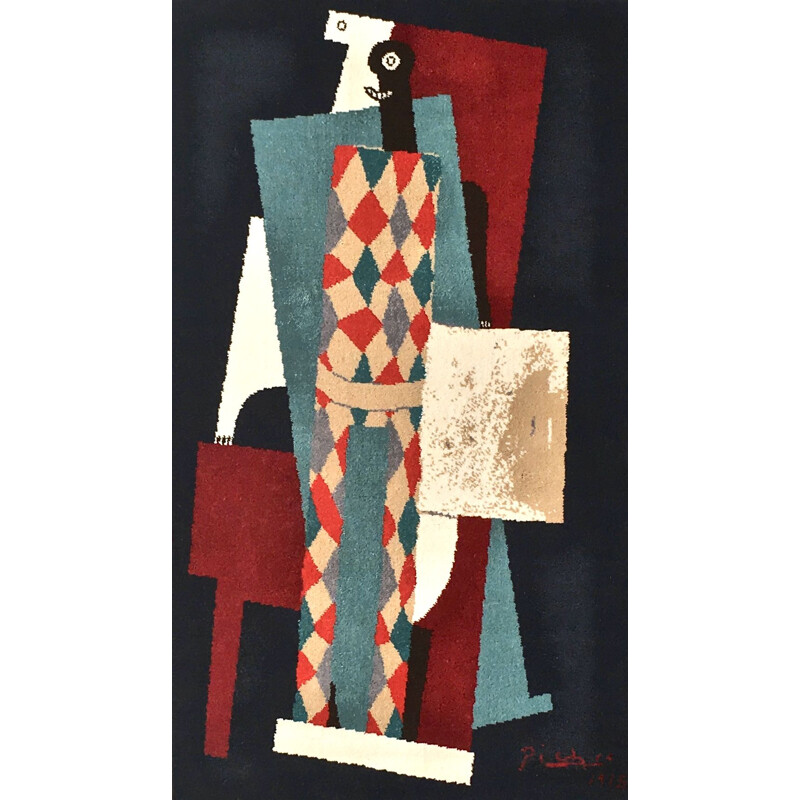 Vintage wall tapestry Harlequin by Picasso and Desso