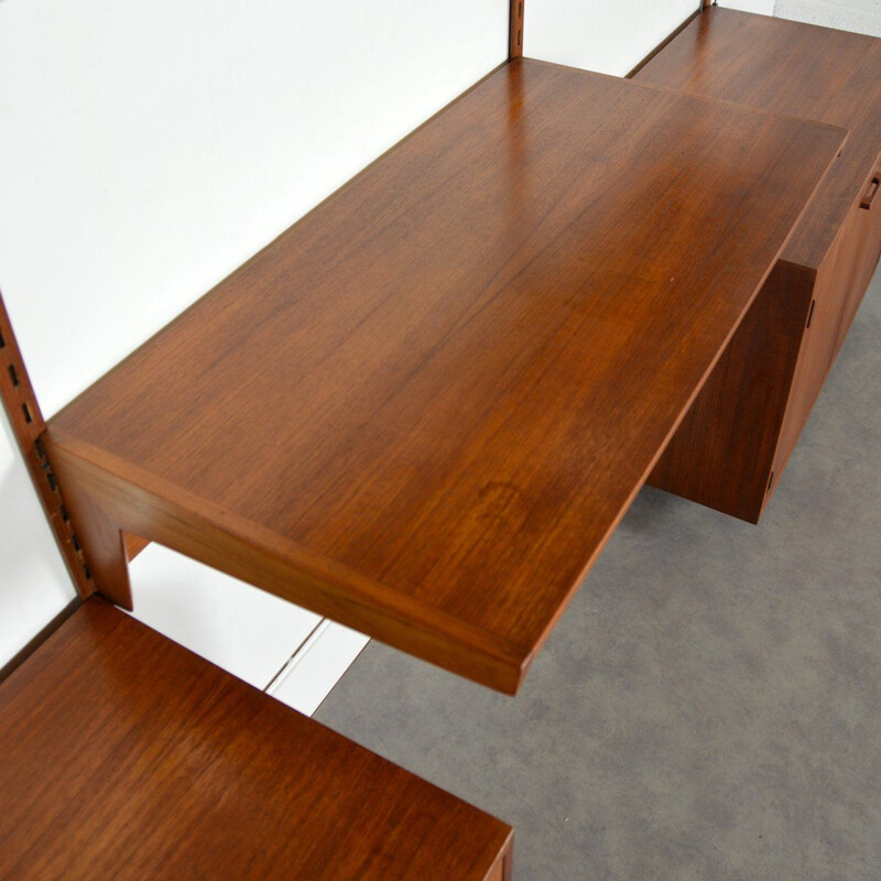 Vintage shelf system Teak modular Kai Kristiansen for Feldballes Møbelfabrik Danish 1960s