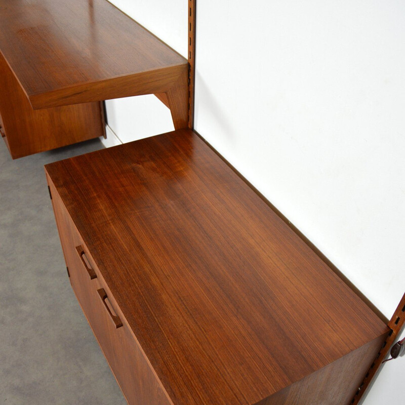 Vintage shelf system Teak modular Kai Kristiansen for Feldballes Møbelfabrik Danish 1960s