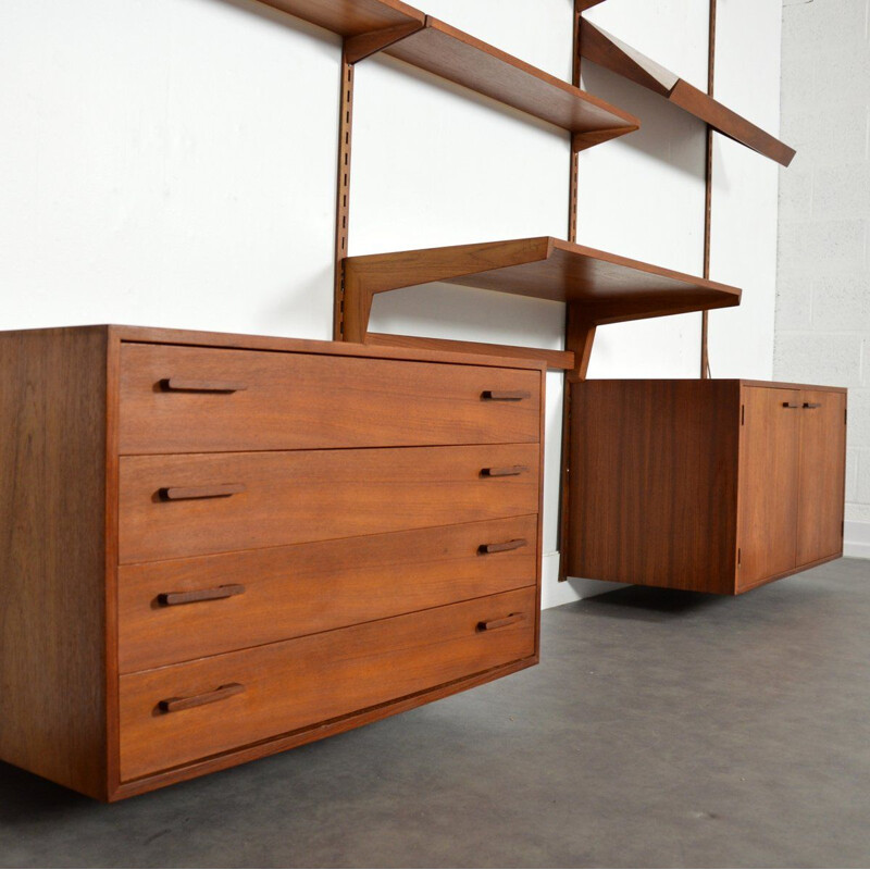 Vintage shelf system Teak modular Kai Kristiansen for Feldballes Møbelfabrik Danish 1960s