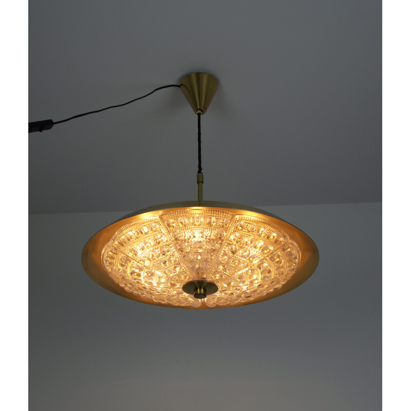 Vintage hanging lamp Carl Fagerlund for Orrefors, Sweden 1960s