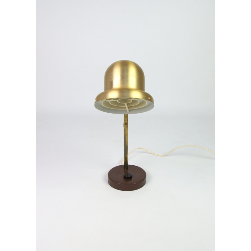 Vintage Scandinavian brass desk lamp by Elidus from the 70s
