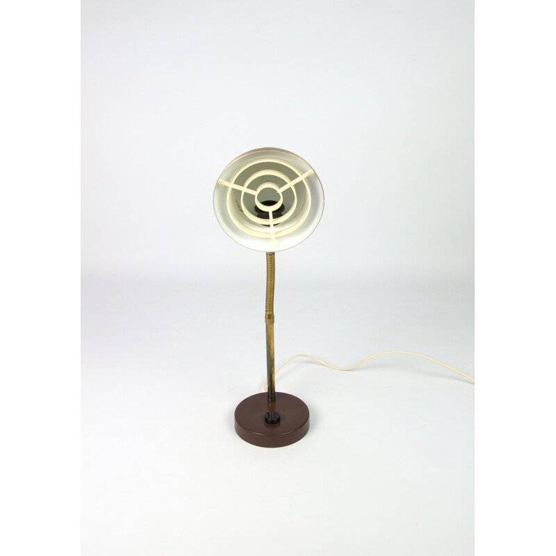 Vintage Scandinavian brass desk lamp by Elidus from the 70s