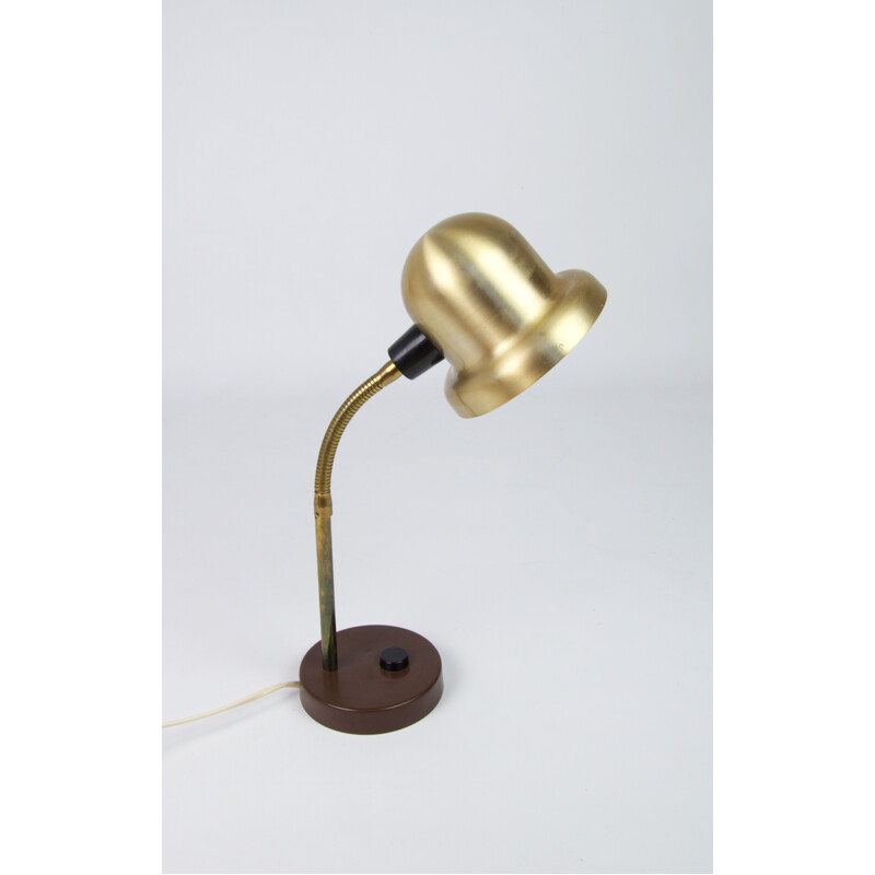 Vintage Scandinavian brass desk lamp by Elidus from the 70s