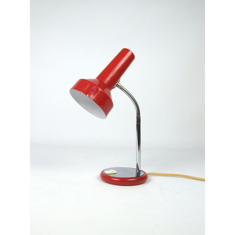 Vintage red desk lamp from the 70s