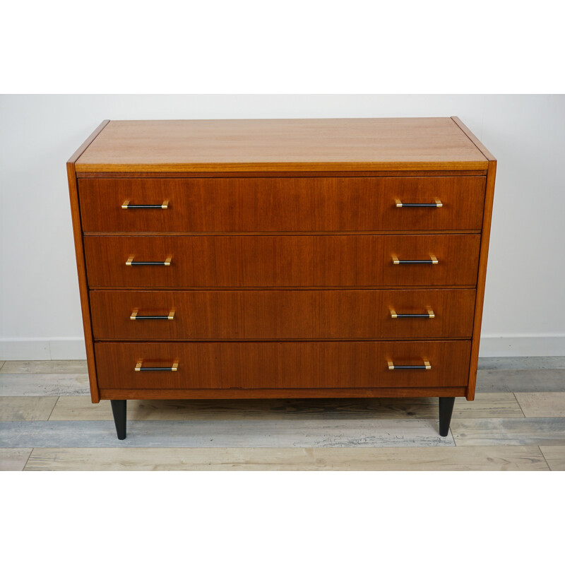 Vintage Scandinavian teak chest of drawers,1960