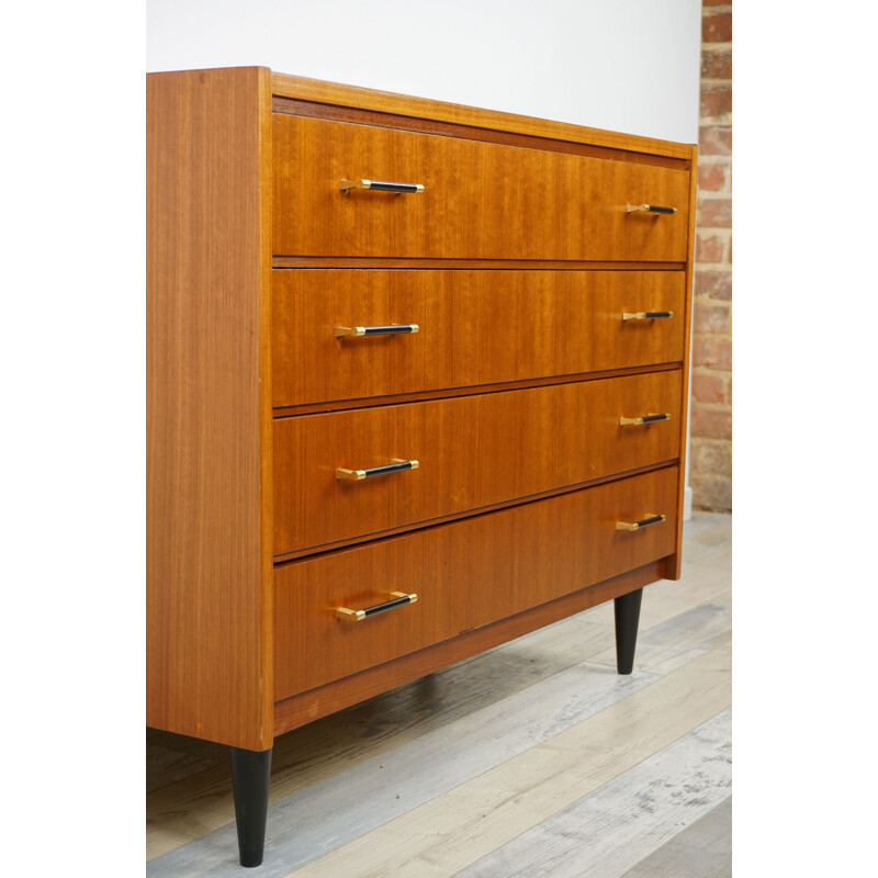 Vintage Scandinavian teak chest of drawers,1960