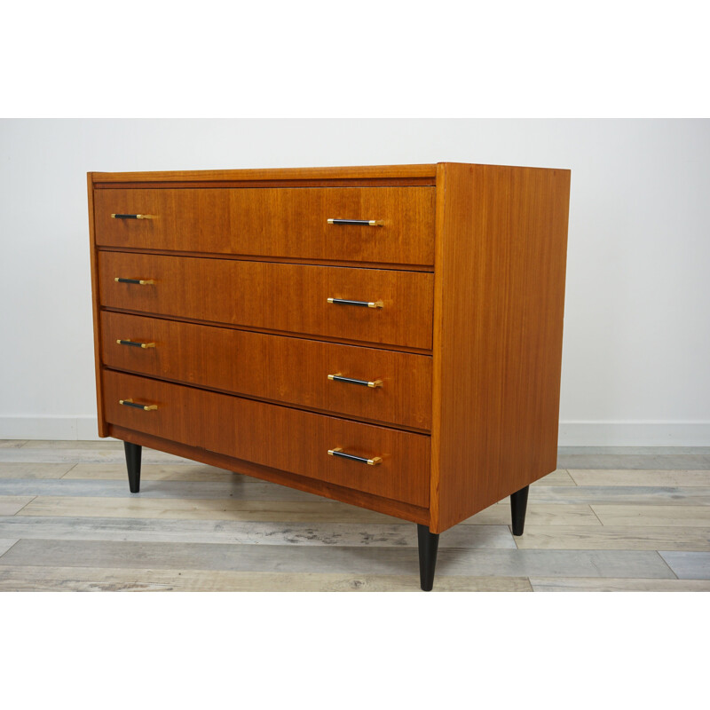 Vintage Scandinavian teak chest of drawers,1960