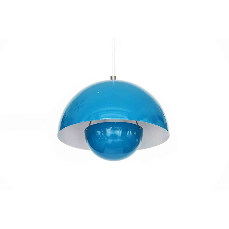 Suspension vintage bleu Scandinave par Verner Panton,1980