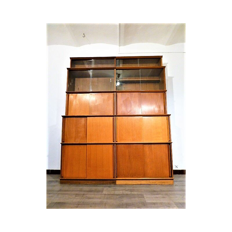 Vintage Bookcase in oak by Didier Rozaffy for Meubles Oscar,1950