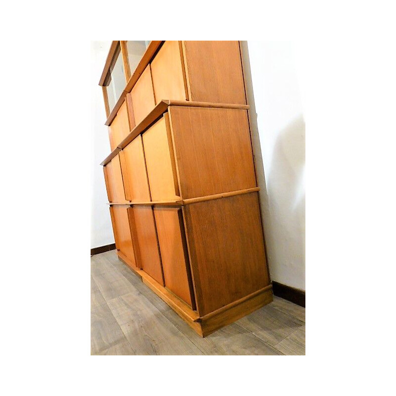 Vintage Bookcase in oak by Didier Rozaffy for Meubles Oscar,1950