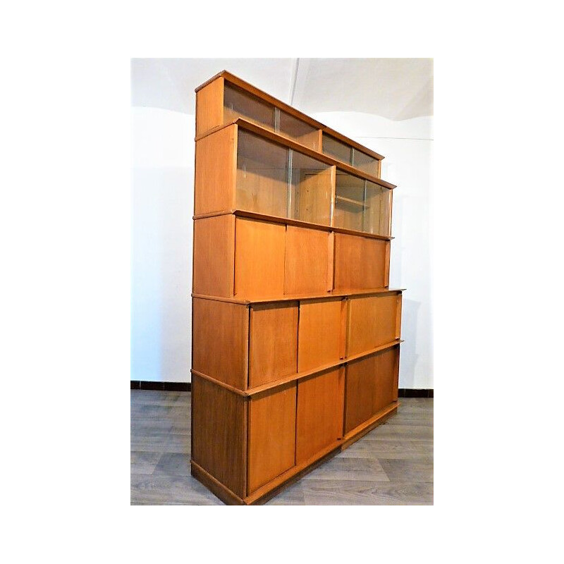 Vintage Bookcase in oak by Didier Rozaffy for Meubles Oscar,1950