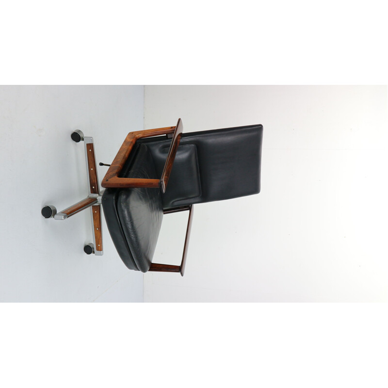 Vintage Desk Chair in Rosewood & Leather by Arne Vodder for Sibast, 1960 Denmark