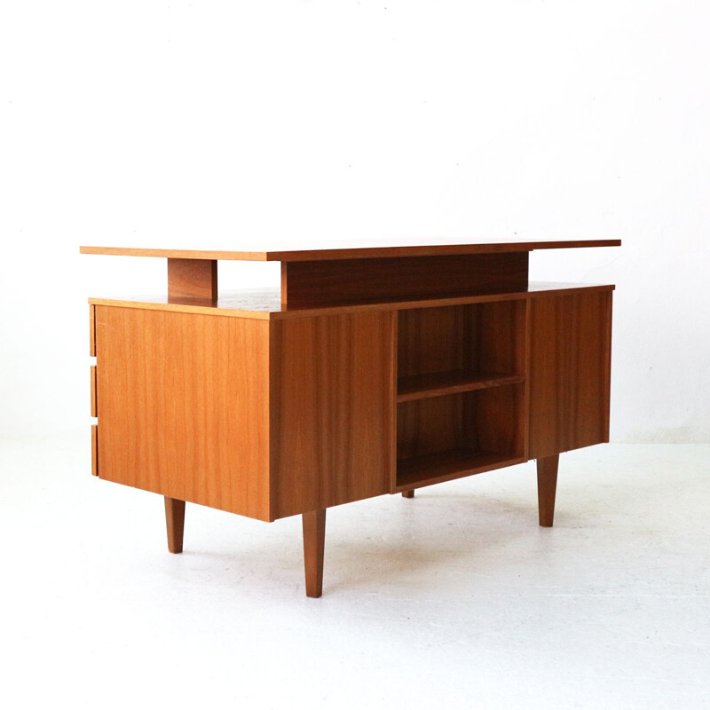 Bureau vintage en teck des années 1960