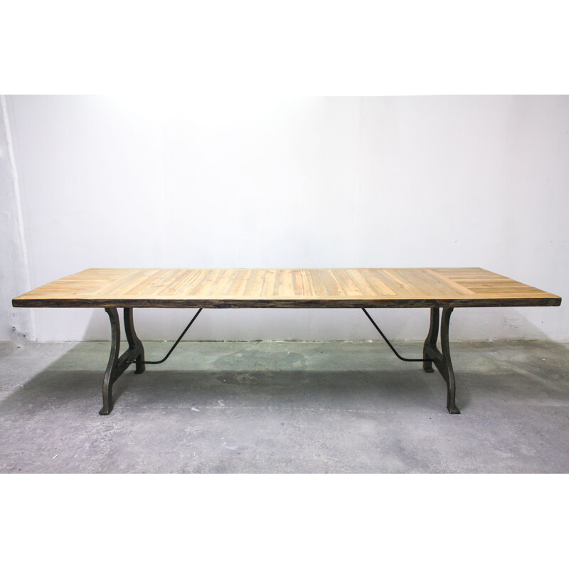Vintage large English industrial table