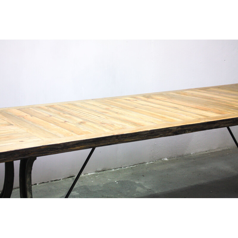 Vintage large English industrial table