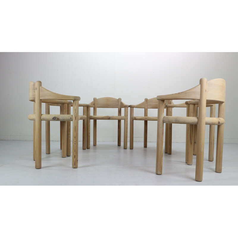 Set of 6 vintage sculptural dining chairs by Rainer Daumiller