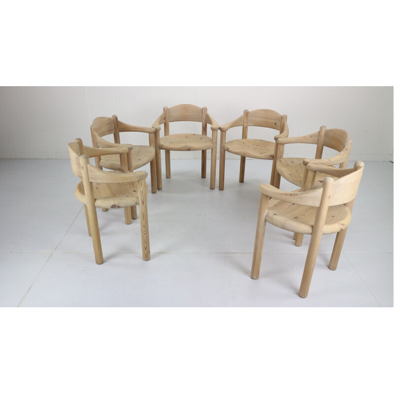 Set of 6 vintage sculptural dining chairs by Rainer Daumiller