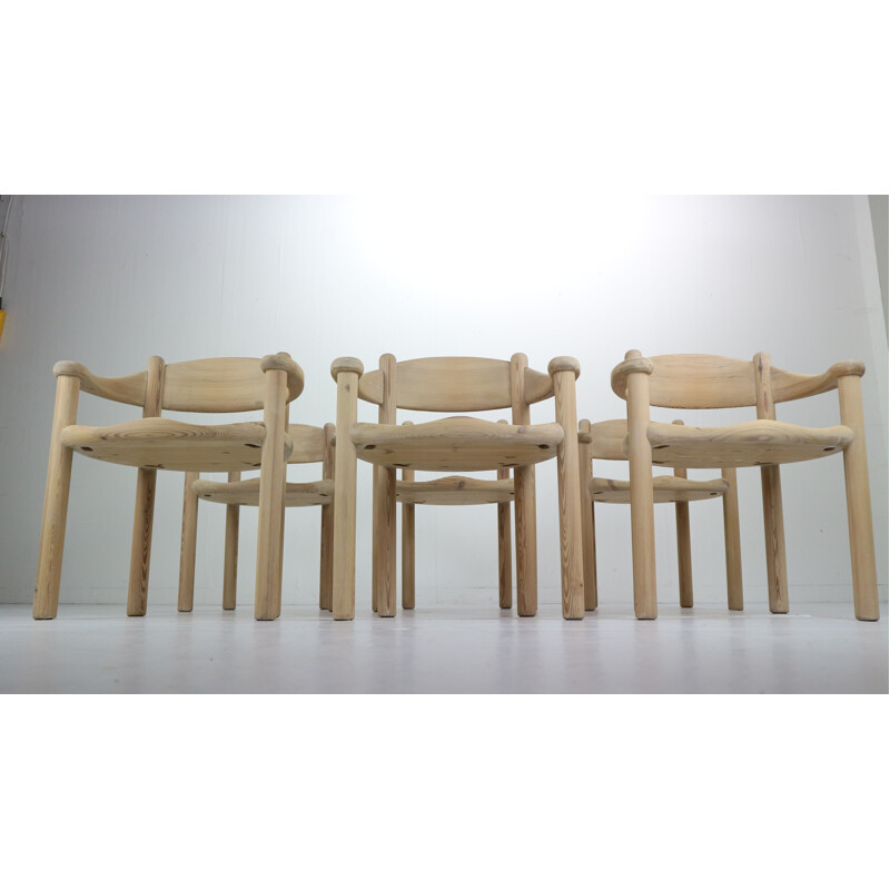 Set of 6 vintage sculptural dining chairs by Rainer Daumiller