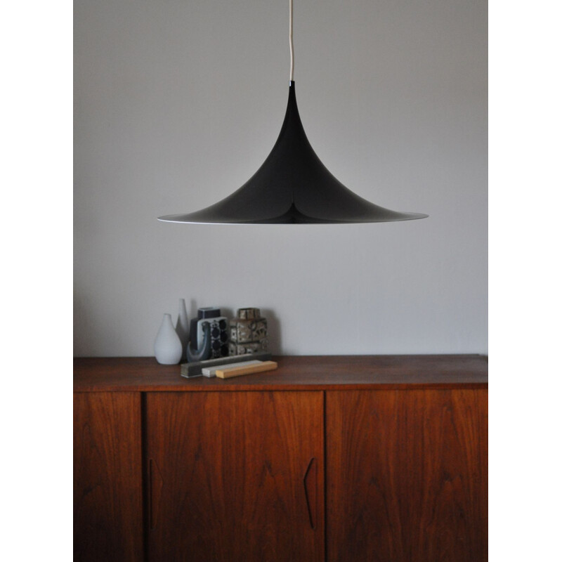 Vintage black semi lamp