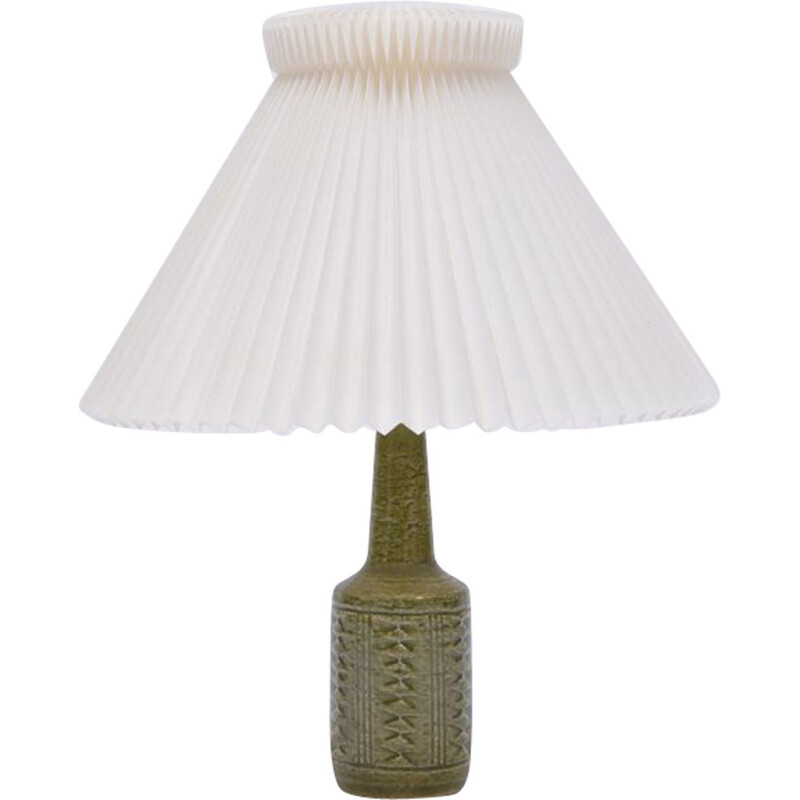 Lampe de table verte Danoise vintage en céramique par Palshus,1960