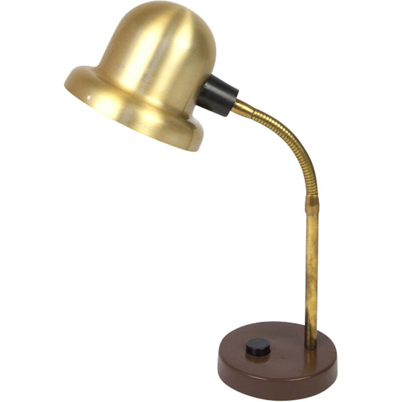 Vintage Scandinavian brass desk lamp by Elidus from the 70s