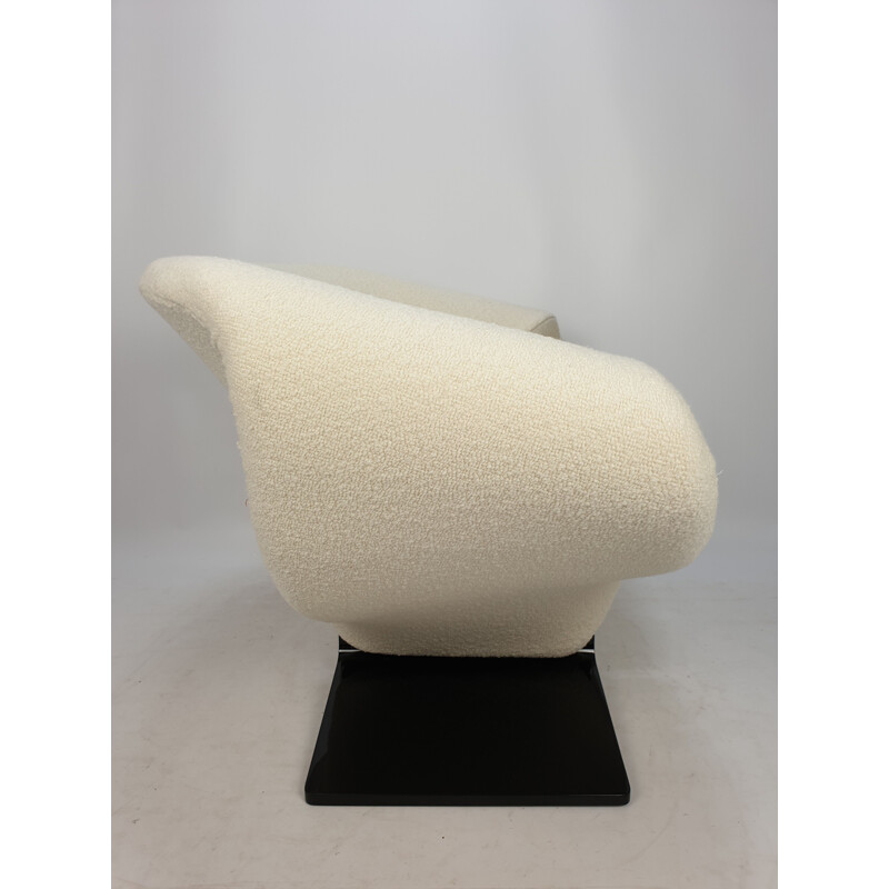 Fauteuil vintage blanc ruban par Pierre Paulin pour Artifort