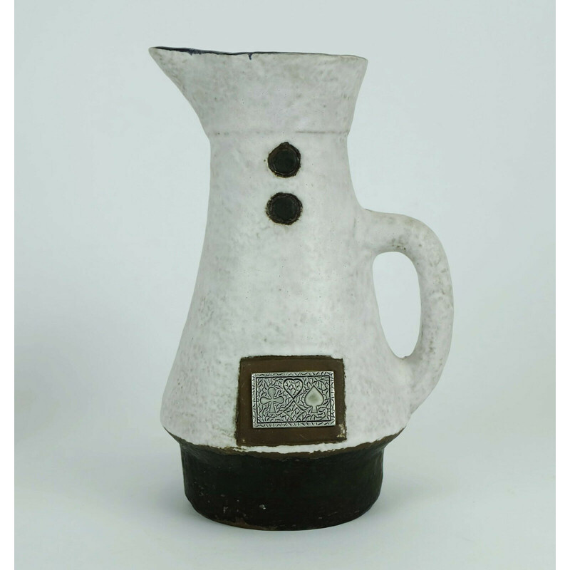 Ensemble d'objets vintage en céramique grise pour Ceramano 1950