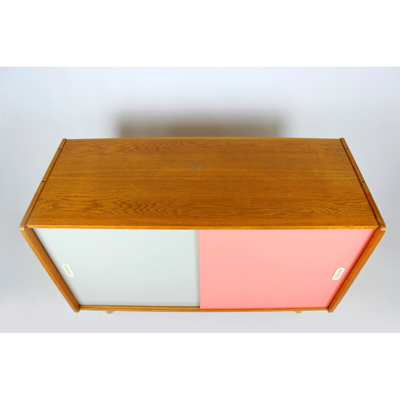 Vintage pink and grey sideboard for Interiér Praha in wood 1960