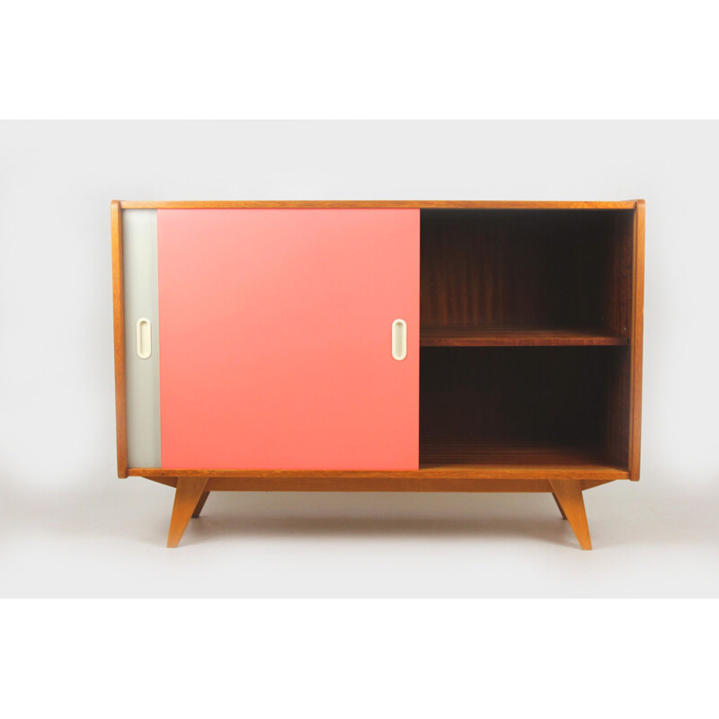 Vintage pink and grey sideboard for Interiér Praha in wood 1960