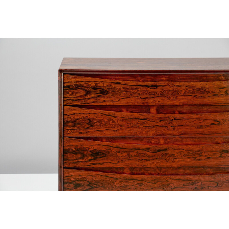 Vintage scandinavian chest of drawers for Sibast in rosewood and oakwood