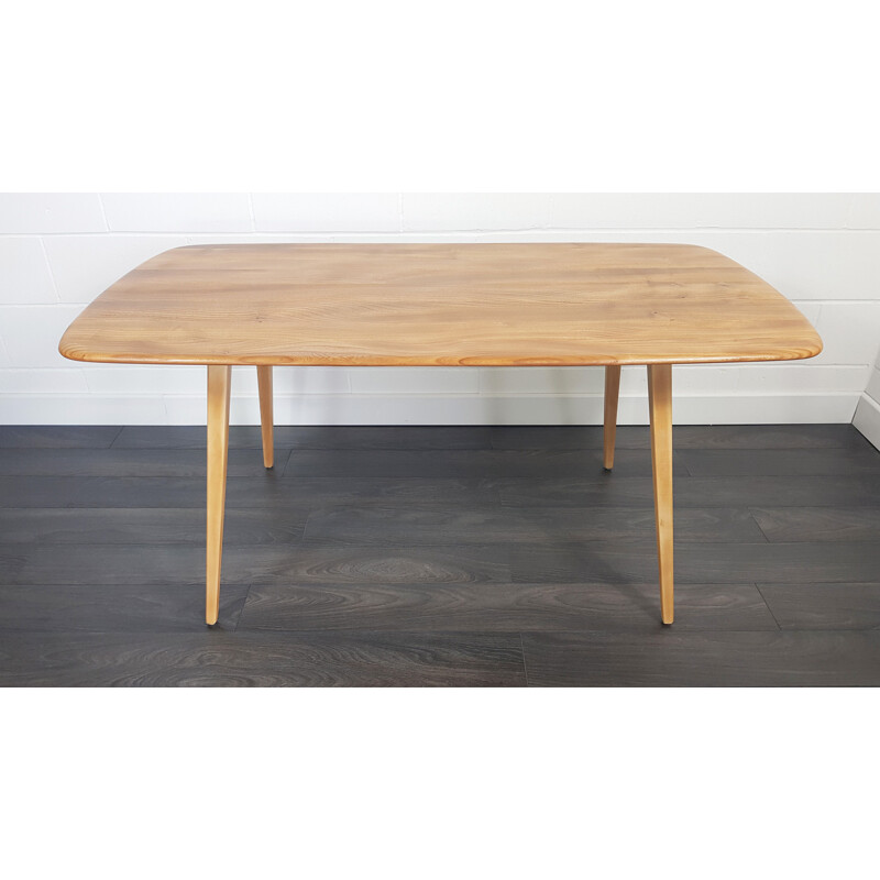 Vintage table for Ercol in elmwood and beechwood 1960