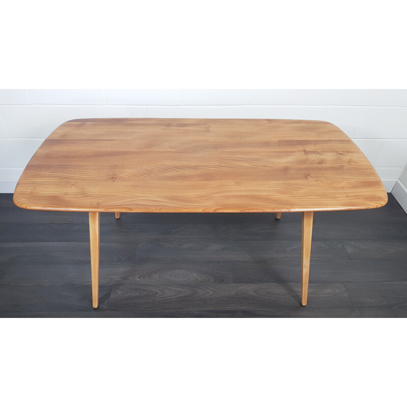 Vintage table for Ercol in elmwood and beechwood 1960
