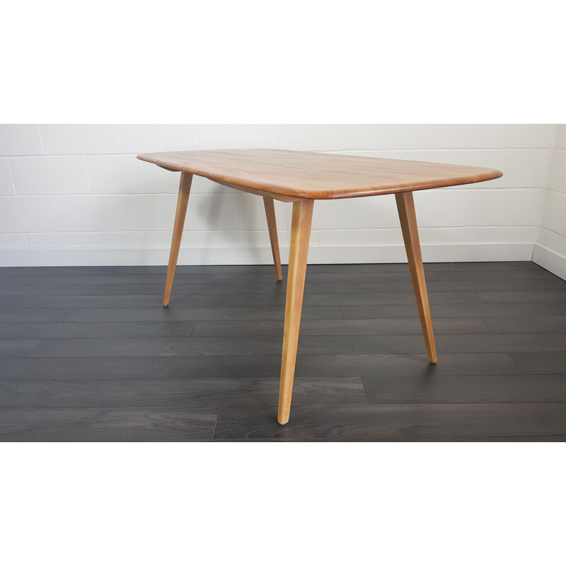 Table vintage pour Ercol en orme et hêtre 1960