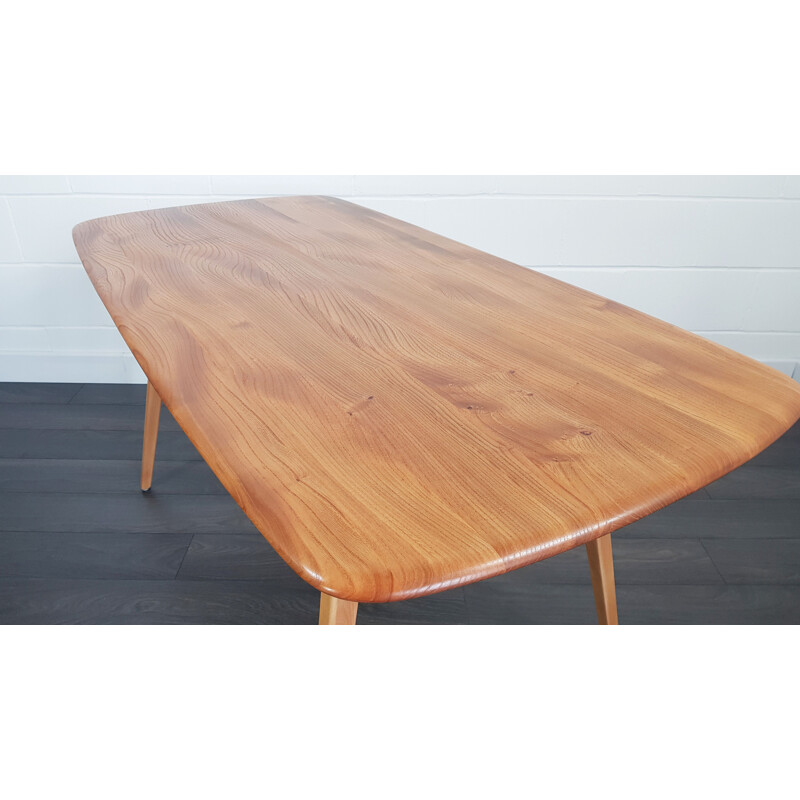 Vintage table for Ercol in elmwood and beechwood 1960