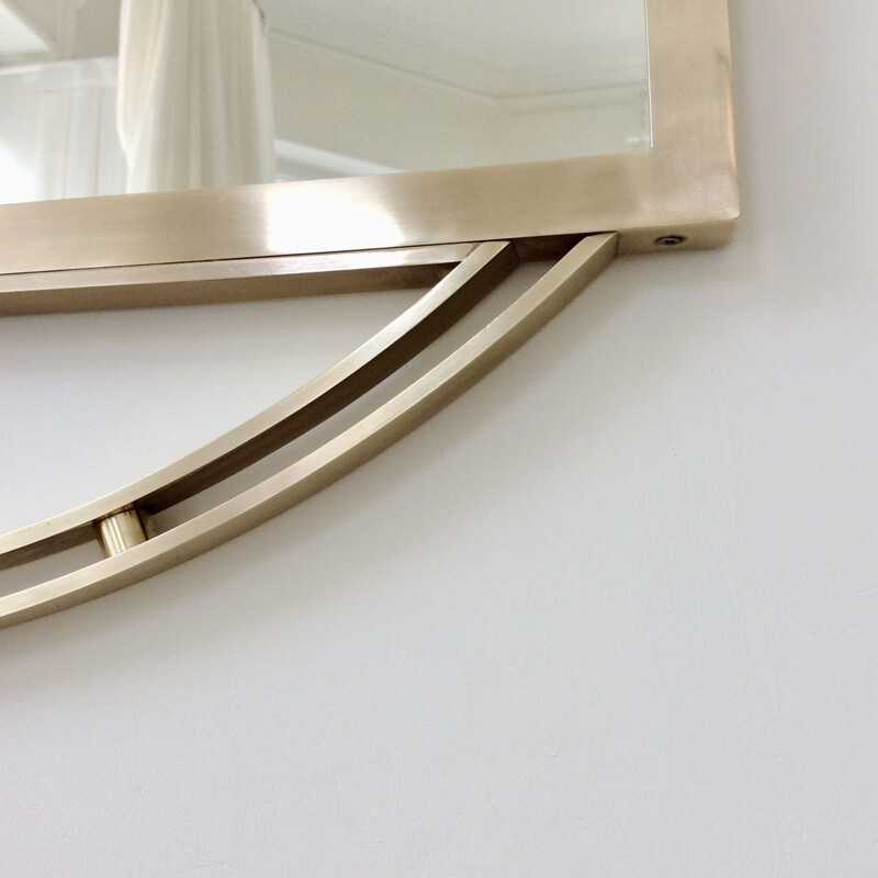 Vintage Italian mirror in brass,1970 